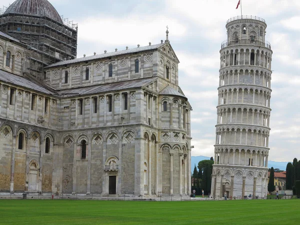 14.06.2017, Pisa, Toscane, Italië: scheve toren van Pisa in de buurt van kat — Stockfoto