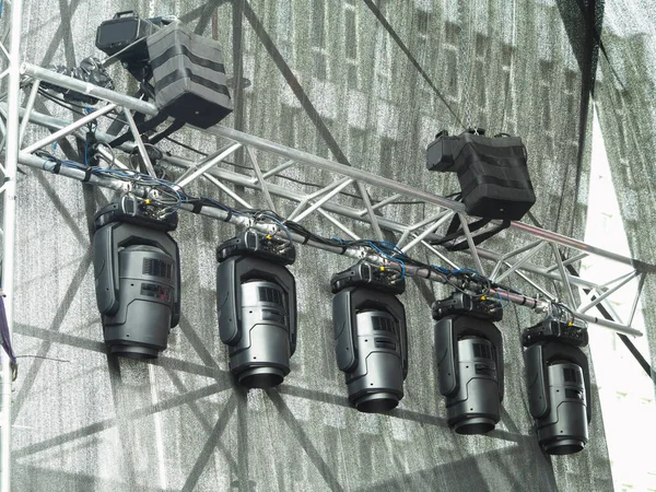 Structuren van schijnwerpers voor podiumverlichting — Stockfoto