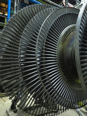 Onarım sürecinde jeneratör buhar türbini, makine, boru