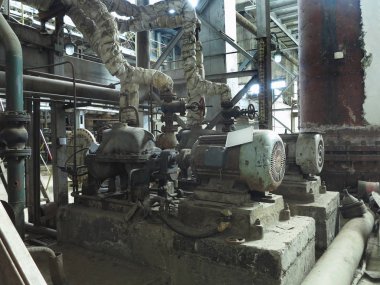 Elektrik motorları, borular, tüpler, e ile endüstriyel büyük su pompaları