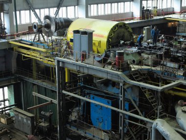 28.01.2020, Moldova, Chisinau: Güç jeneratörü buhar türbini