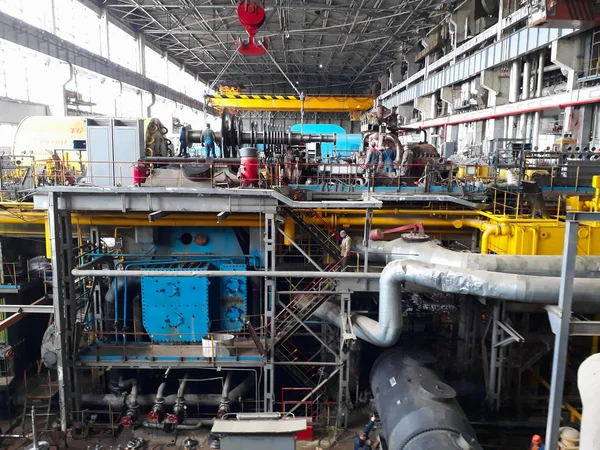 11.02.2020, Moldavia, Chisinau: turbina de vapor del generador de energía en —  Fotos de Stock