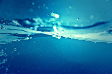 Su dalgası ve hava kabarcıkları.