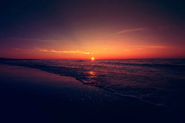 海の上の夕日. — ストック写真