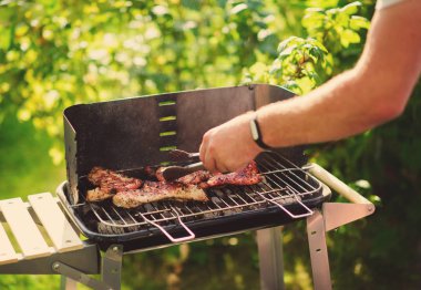 Barbekü ızgara et çeşitli türleri ile