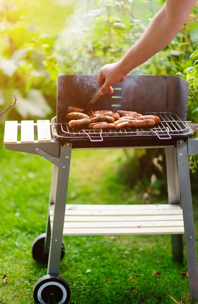 Barbekü ızgara et çeşitli türleri ile — Stok fotoğraf