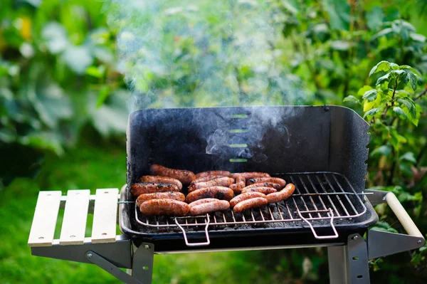 Barbekü ızgara et çeşitli türleri ile — Stok fotoğraf