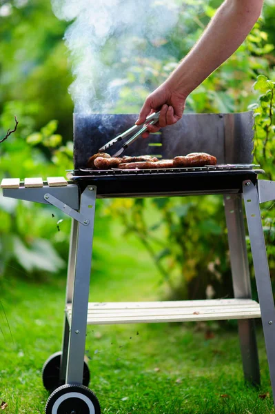 Barbekü Izgara Açık Çeşitli Türleri Ile — Stok fotoğraf