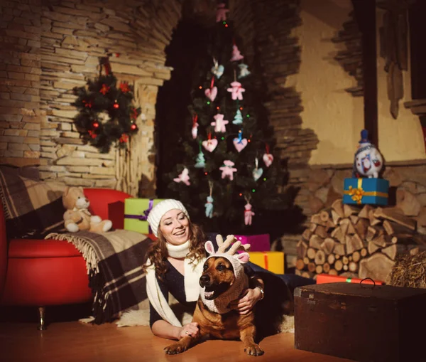 Amigos Decorações Natal — Fotografia de Stock