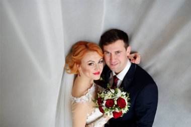Gelin ve damat düğün gününde