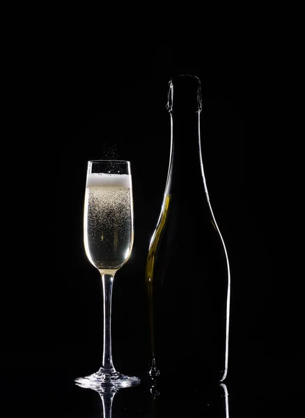 Flétny Šampaňského Prázdninovém Prostředí — Stock fotografie