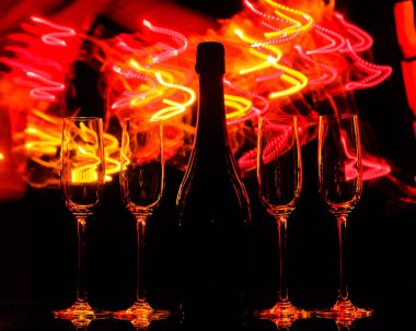 Şampanya partisi. Tatil arka plan. Congralulation.