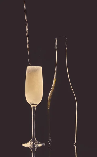 Flutes Champagne Holiday Setting — Stock Photo, Image