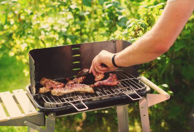 Barbekü ızgara et çeşitli türleri ile