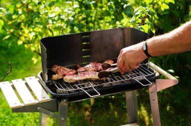 Barbekü ızgara et çeşitli türleri ile