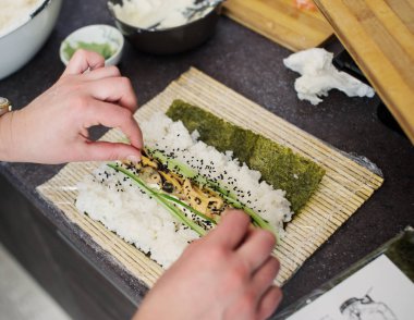 taze suşi kümesi yakın çekim