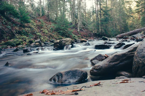 Mountain fast stream river — Stock Photo, Image