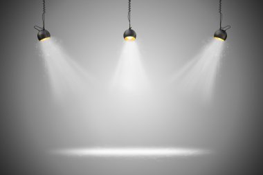 aydınlatma lambaları ile 3d boş geçmiş Kur