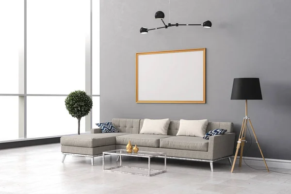 3D-Rendering von schönen Interior Living Design — Stockfoto