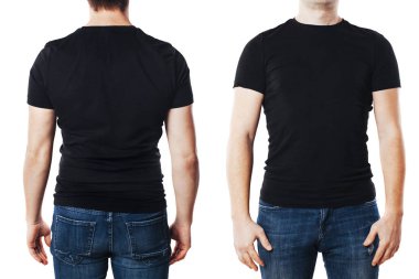 Boş t-shirt şablon ile genç adam