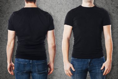 Boş t-shirt şablon ile genç adam