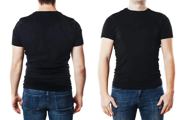 Young man with blank t-shirt template — Stock Photo, Image