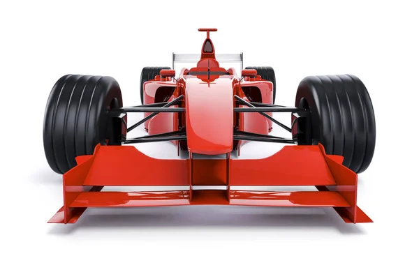 3d f1 auto da corsa su sfondo bianco — Foto Stock