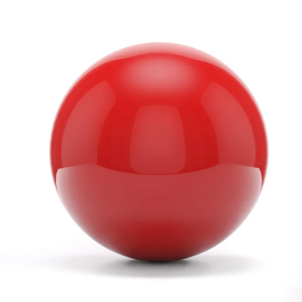3D червона сфера на білому тлі — стокове фото