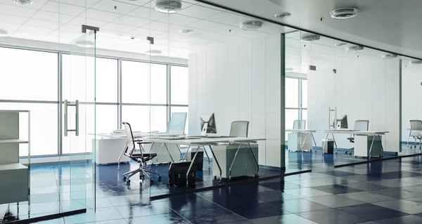 3d modern office interior render — Stock Photo, Image