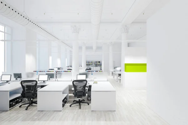 3d 현대 사무실 공간 인테리어 렌더링 — 스톡 사진