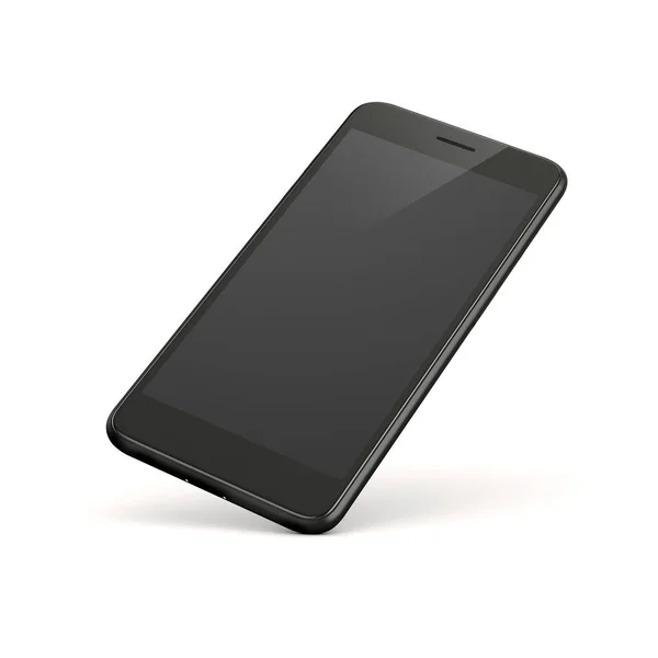 3D mobilní telefon na bílém pozadí — Stock fotografie