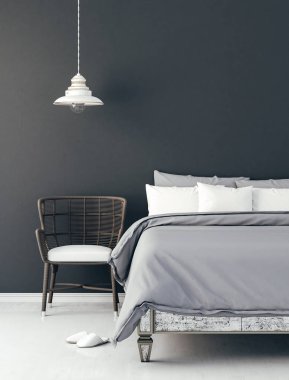 güzel yatak kaybetmek-up 3D render