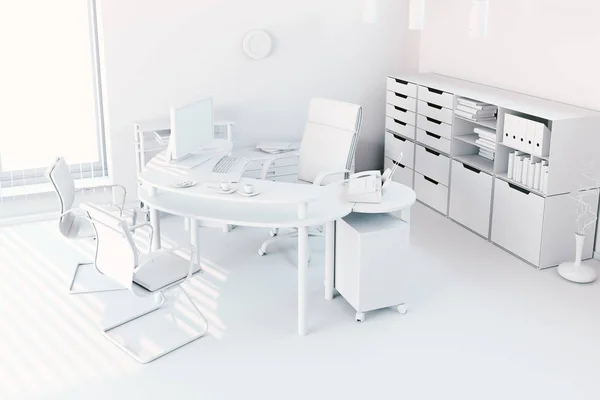 3d render of modern office interior — Stock Photo, Image