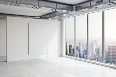 büyük pencereler ve görünümü ile 3D boş alanı iç