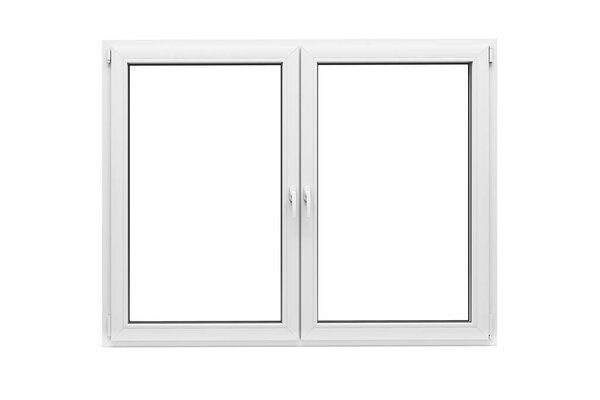 3d window frame on white background