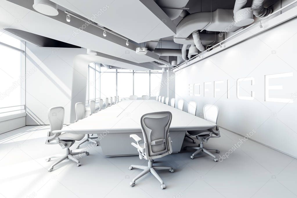 3d modern office conference room