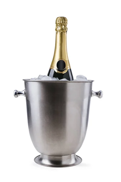 Sticlă Șampanie Lux Găleată Gheață — Fotografie, imagine de stoc