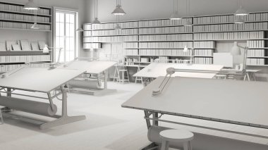 3D mimari ofis tasarım iç