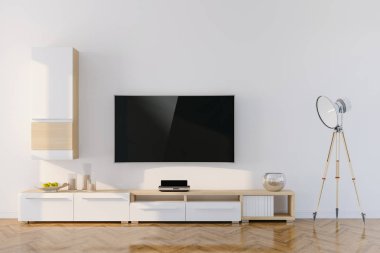 3D modern yaşam iç kurulum render