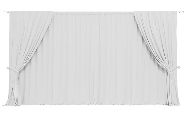 Curtains White Background — Stock Photo, Image