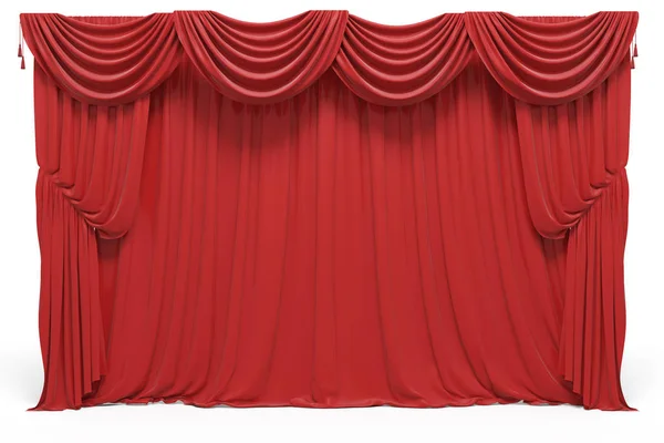 Curtains White Background — Stock Photo, Image