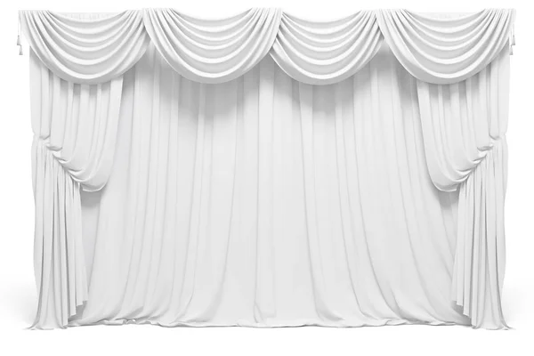 Curtains White Background — Stock Photo, Image