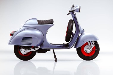 3D güzel Avrupa klasik scooter 'ı