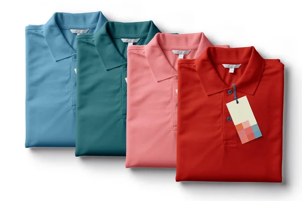 Hombres Coloridos Polo Camisa Plantilla —  Fotos de Stock