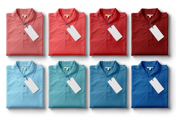 Kleurrijke Mannen Polo Shirt Sjabloon — Stockfoto