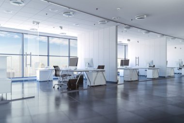 3D modern ofis içi