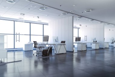 3D modern ofis içi