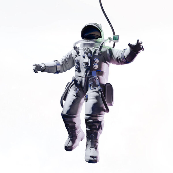 3d render of astronaut in space Elements of this image furnished by NASA