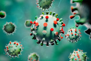 3D Coronavirus covid-19.