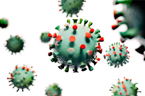 Render Dari Coronavirus Covid — Stok Foto